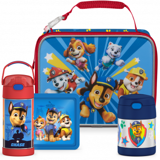Thermos - Paw Patrol Bundle - Soft Lunch Box, 12oz FUNtainer® Water Bottle, 10oz FUNtainer® Food Jar & Hard Ice