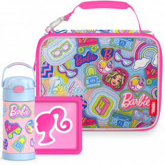 Thermos - Barbie™ Bundle - Soft Lunch Box, 12oz FUNtainer® Water Bottle & Hard Ice